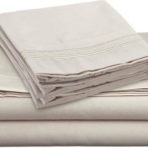 Cream Luxury Home Bamboo Sheets Full Size 4 pc set